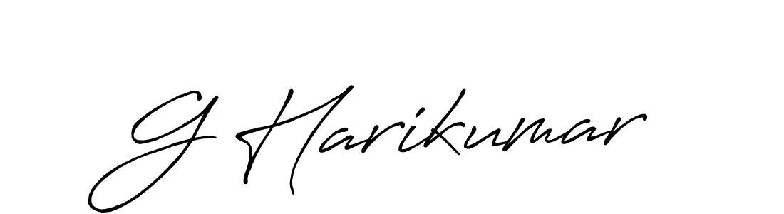 How to make G Harikumar signature? Antro_Vectra_Bolder is a professional autograph style. Create handwritten signature for G Harikumar name. G Harikumar signature style 7 images and pictures png