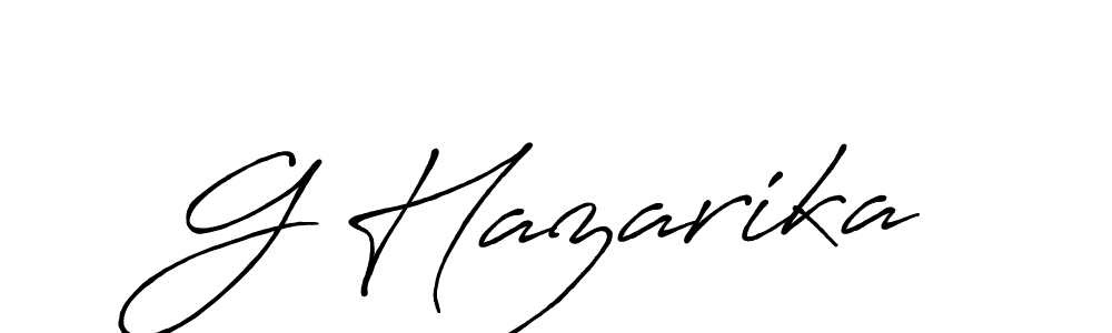 Design your own signature with our free online signature maker. With this signature software, you can create a handwritten (Antro_Vectra_Bolder) signature for name G Hazarika. G Hazarika signature style 7 images and pictures png
