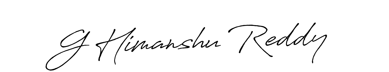 Create a beautiful signature design for name G Himanshu Reddy. With this signature (Antro_Vectra_Bolder) fonts, you can make a handwritten signature for free. G Himanshu Reddy signature style 7 images and pictures png