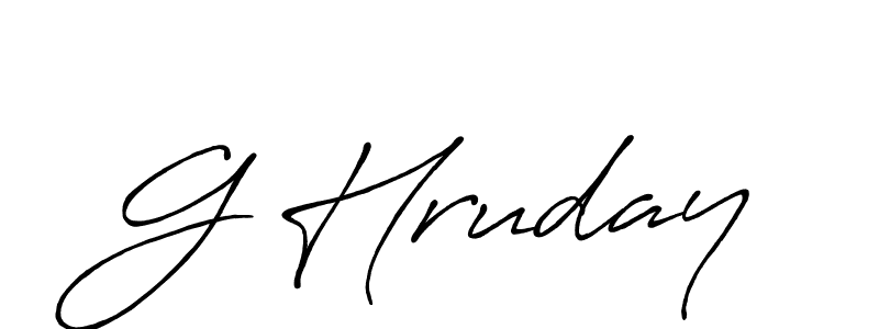 Use a signature maker to create a handwritten signature online. With this signature software, you can design (Antro_Vectra_Bolder) your own signature for name G Hruday. G Hruday signature style 7 images and pictures png