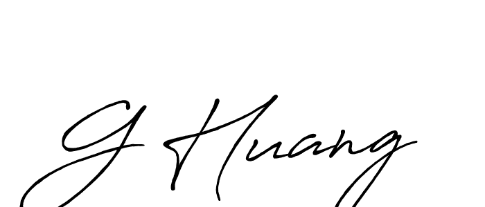 Create a beautiful signature design for name G Huang. With this signature (Antro_Vectra_Bolder) fonts, you can make a handwritten signature for free. G Huang signature style 7 images and pictures png