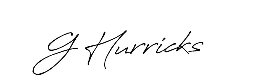 G Hurricks stylish signature style. Best Handwritten Sign (Antro_Vectra_Bolder) for my name. Handwritten Signature Collection Ideas for my name G Hurricks. G Hurricks signature style 7 images and pictures png