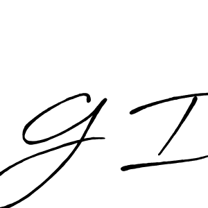 Design your own signature with our free online signature maker. With this signature software, you can create a handwritten (Antro_Vectra_Bolder) signature for name G I. G I signature style 7 images and pictures png