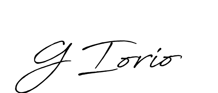 G Iorio stylish signature style. Best Handwritten Sign (Antro_Vectra_Bolder) for my name. Handwritten Signature Collection Ideas for my name G Iorio. G Iorio signature style 7 images and pictures png