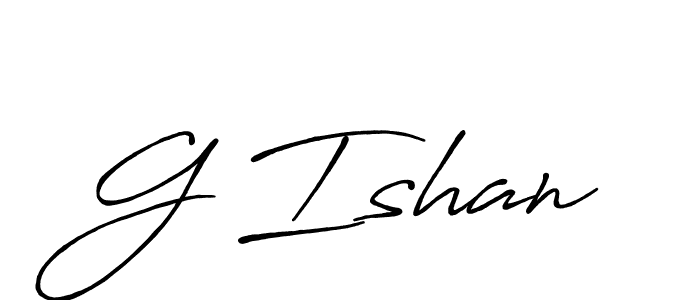 Also we have G Ishan name is the best signature style. Create professional handwritten signature collection using Antro_Vectra_Bolder autograph style. G Ishan signature style 7 images and pictures png