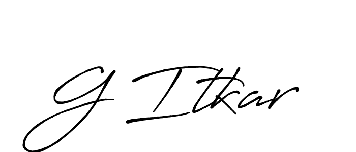 Make a beautiful signature design for name G Itkar. With this signature (Antro_Vectra_Bolder) style, you can create a handwritten signature for free. G Itkar signature style 7 images and pictures png