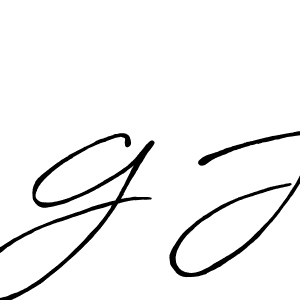 Design your own signature with our free online signature maker. With this signature software, you can create a handwritten (Antro_Vectra_Bolder) signature for name G J. G J signature style 7 images and pictures png