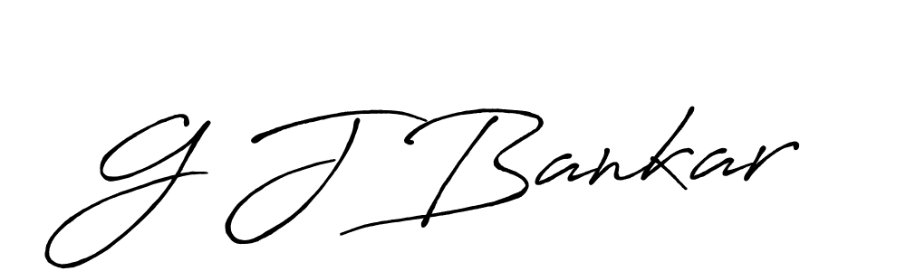 Design your own signature with our free online signature maker. With this signature software, you can create a handwritten (Antro_Vectra_Bolder) signature for name G J Bankar. G J Bankar signature style 7 images and pictures png