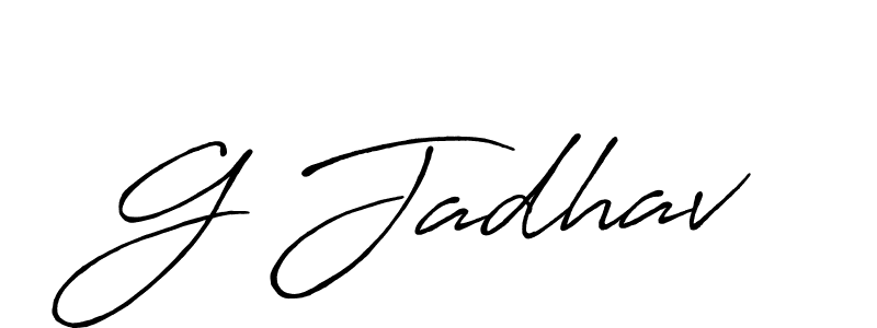 Create a beautiful signature design for name G Jadhav. With this signature (Antro_Vectra_Bolder) fonts, you can make a handwritten signature for free. G Jadhav signature style 7 images and pictures png