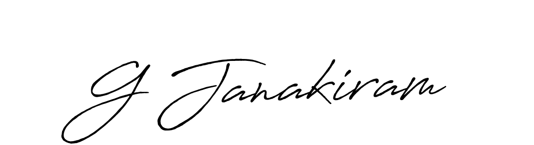 Design your own signature with our free online signature maker. With this signature software, you can create a handwritten (Antro_Vectra_Bolder) signature for name G Janakiram. G Janakiram signature style 7 images and pictures png