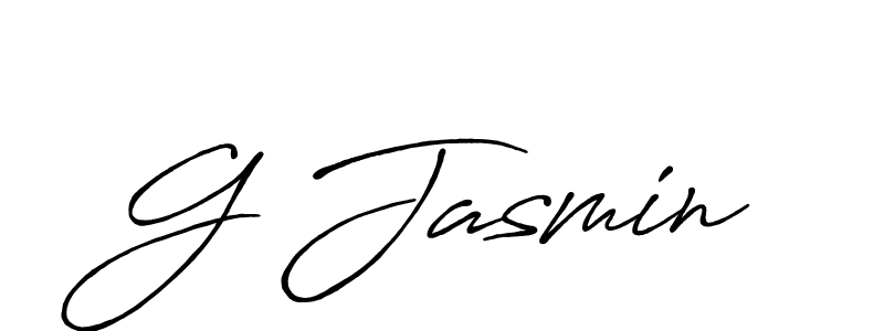 Also You can easily find your signature by using the search form. We will create G Jasmin name handwritten signature images for you free of cost using Antro_Vectra_Bolder sign style. G Jasmin signature style 7 images and pictures png