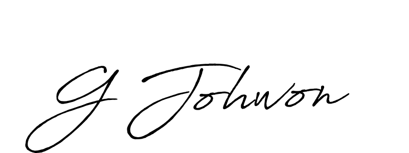 Use a signature maker to create a handwritten signature online. With this signature software, you can design (Antro_Vectra_Bolder) your own signature for name G Johwon. G Johwon signature style 7 images and pictures png