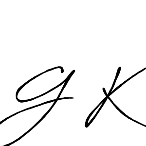 Design your own signature with our free online signature maker. With this signature software, you can create a handwritten (Antro_Vectra_Bolder) signature for name G K. G K signature style 7 images and pictures png