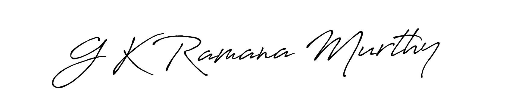 Use a signature maker to create a handwritten signature online. With this signature software, you can design (Antro_Vectra_Bolder) your own signature for name G K Ramana Murthy. G K Ramana Murthy signature style 7 images and pictures png