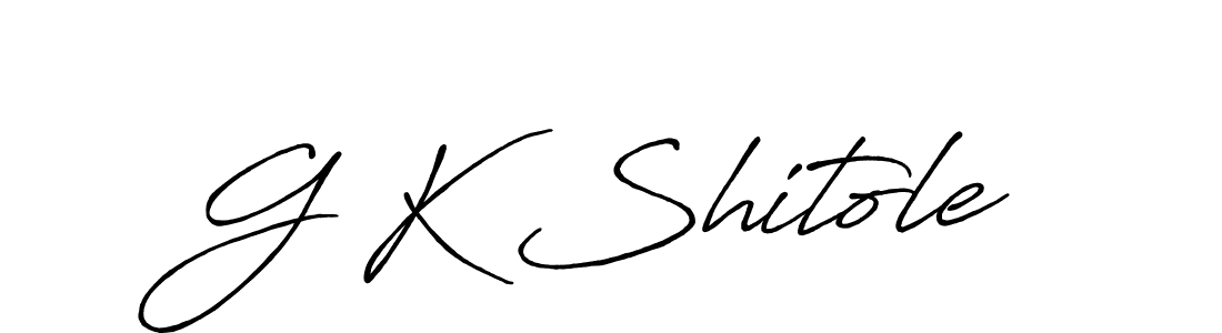 How to make G K Shitole signature? Antro_Vectra_Bolder is a professional autograph style. Create handwritten signature for G K Shitole name. G K Shitole signature style 7 images and pictures png
