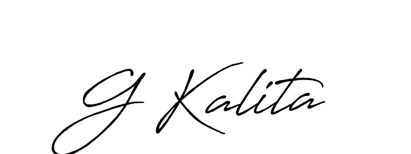 How to make G Kalita name signature. Use Antro_Vectra_Bolder style for creating short signs online. This is the latest handwritten sign. G Kalita signature style 7 images and pictures png