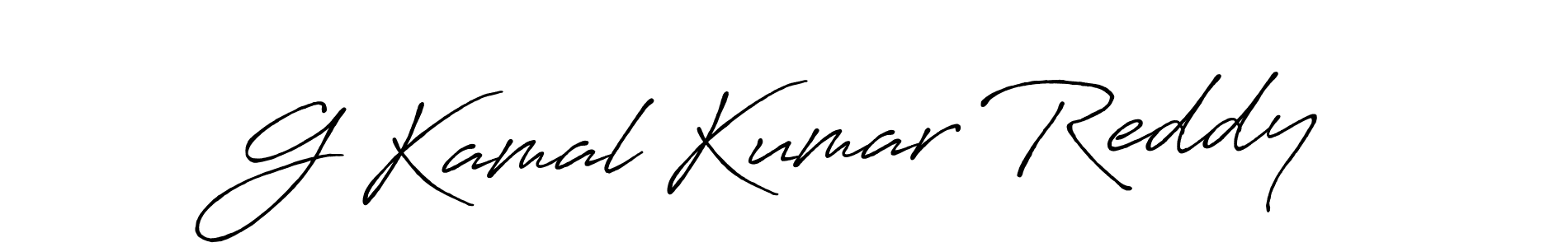 The best way (Antro_Vectra_Bolder) to make a short signature is to pick only two or three words in your name. The name G Kamal Kumar Reddy include a total of six letters. For converting this name. G Kamal Kumar Reddy signature style 7 images and pictures png