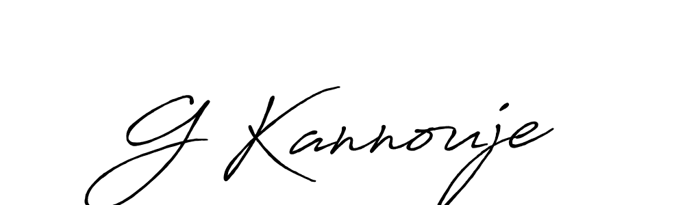 Make a beautiful signature design for name G Kannouje. With this signature (Antro_Vectra_Bolder) style, you can create a handwritten signature for free. G Kannouje signature style 7 images and pictures png