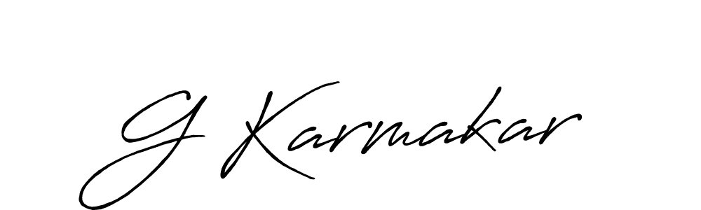 if you are searching for the best signature style for your name G Karmakar. so please give up your signature search. here we have designed multiple signature styles  using Antro_Vectra_Bolder. G Karmakar signature style 7 images and pictures png