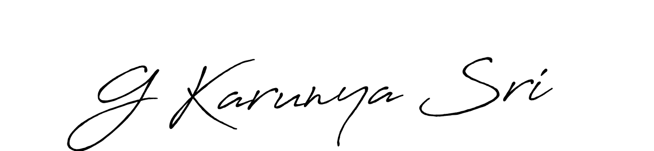 Similarly Antro_Vectra_Bolder is the best handwritten signature design. Signature creator online .You can use it as an online autograph creator for name G Karunya Sri. G Karunya Sri signature style 7 images and pictures png