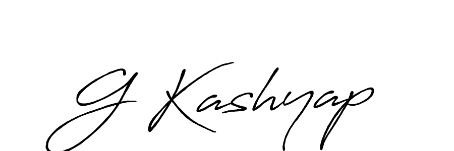 G Kashyap stylish signature style. Best Handwritten Sign (Antro_Vectra_Bolder) for my name. Handwritten Signature Collection Ideas for my name G Kashyap. G Kashyap signature style 7 images and pictures png