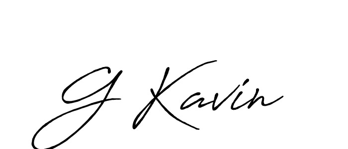 G Kavin stylish signature style. Best Handwritten Sign (Antro_Vectra_Bolder) for my name. Handwritten Signature Collection Ideas for my name G Kavin. G Kavin signature style 7 images and pictures png