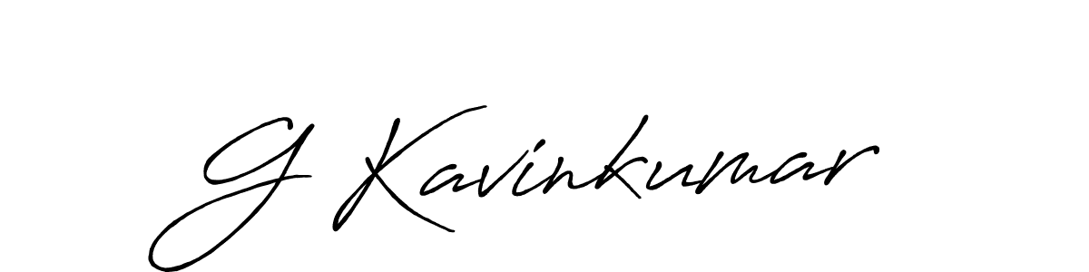 How to make G Kavinkumar name signature. Use Antro_Vectra_Bolder style for creating short signs online. This is the latest handwritten sign. G Kavinkumar signature style 7 images and pictures png