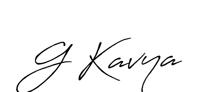 How to make G Kavya name signature. Use Antro_Vectra_Bolder style for creating short signs online. This is the latest handwritten sign. G Kavya signature style 7 images and pictures png