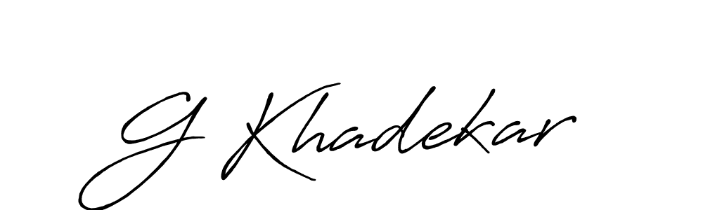 G Khadekar stylish signature style. Best Handwritten Sign (Antro_Vectra_Bolder) for my name. Handwritten Signature Collection Ideas for my name G Khadekar. G Khadekar signature style 7 images and pictures png