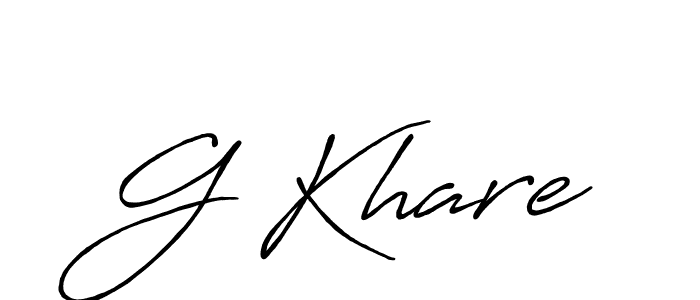 How to make G Khare name signature. Use Antro_Vectra_Bolder style for creating short signs online. This is the latest handwritten sign. G Khare signature style 7 images and pictures png