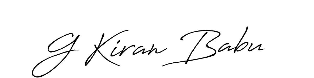 How to make G Kiran Babu name signature. Use Antro_Vectra_Bolder style for creating short signs online. This is the latest handwritten sign. G Kiran Babu signature style 7 images and pictures png