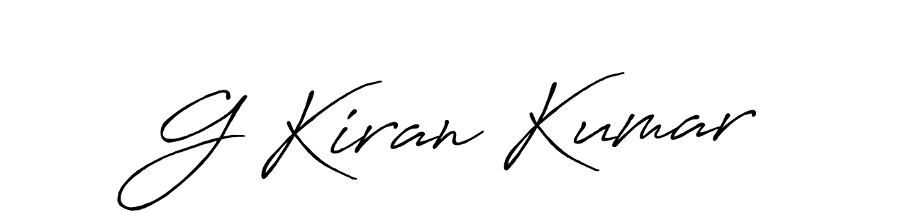 How to make G Kiran Kumar signature? Antro_Vectra_Bolder is a professional autograph style. Create handwritten signature for G Kiran Kumar name. G Kiran Kumar signature style 7 images and pictures png