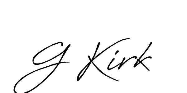 Also we have G Kirk name is the best signature style. Create professional handwritten signature collection using Antro_Vectra_Bolder autograph style. G Kirk signature style 7 images and pictures png