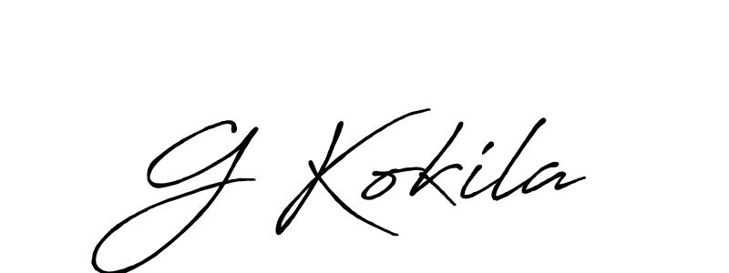 Also You can easily find your signature by using the search form. We will create G Kokila name handwritten signature images for you free of cost using Antro_Vectra_Bolder sign style. G Kokila signature style 7 images and pictures png