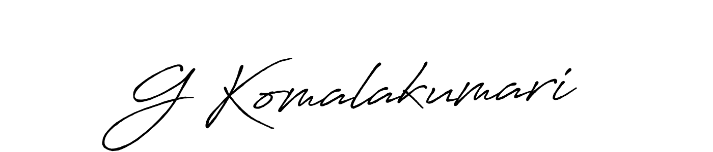 Design your own signature with our free online signature maker. With this signature software, you can create a handwritten (Antro_Vectra_Bolder) signature for name G Komalakumari. G Komalakumari signature style 7 images and pictures png