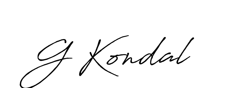 Make a beautiful signature design for name G Kondal. With this signature (Antro_Vectra_Bolder) style, you can create a handwritten signature for free. G Kondal signature style 7 images and pictures png