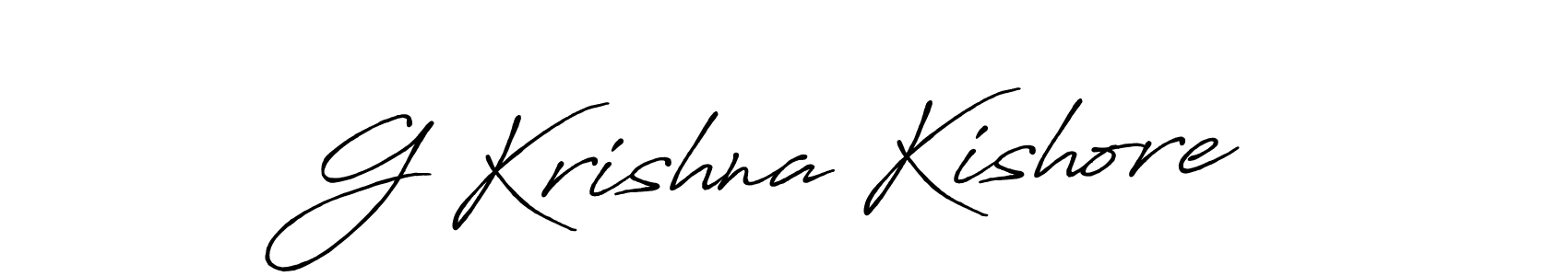 G Krishna Kishore stylish signature style. Best Handwritten Sign (Antro_Vectra_Bolder) for my name. Handwritten Signature Collection Ideas for my name G Krishna Kishore. G Krishna Kishore signature style 7 images and pictures png