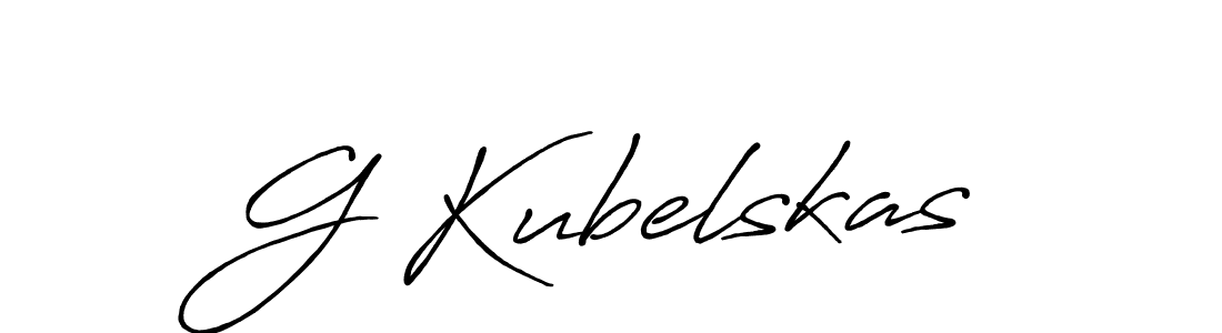 Also we have G Kubelskas name is the best signature style. Create professional handwritten signature collection using Antro_Vectra_Bolder autograph style. G Kubelskas signature style 7 images and pictures png