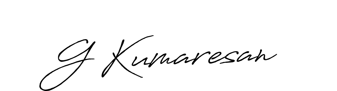 How to make G Kumaresan signature? Antro_Vectra_Bolder is a professional autograph style. Create handwritten signature for G Kumaresan name. G Kumaresan signature style 7 images and pictures png