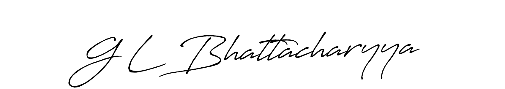 Design your own signature with our free online signature maker. With this signature software, you can create a handwritten (Antro_Vectra_Bolder) signature for name G L Bhattacharyya. G L Bhattacharyya signature style 7 images and pictures png