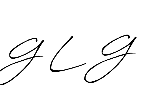 Make a beautiful signature design for name G L G. With this signature (Antro_Vectra_Bolder) style, you can create a handwritten signature for free. G L G signature style 7 images and pictures png