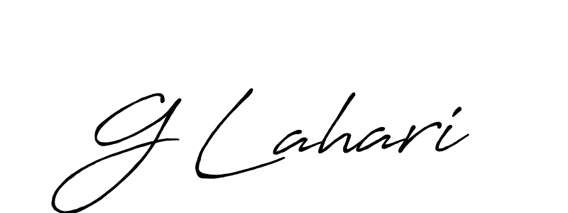 It looks lik you need a new signature style for name G Lahari. Design unique handwritten (Antro_Vectra_Bolder) signature with our free signature maker in just a few clicks. G Lahari signature style 7 images and pictures png