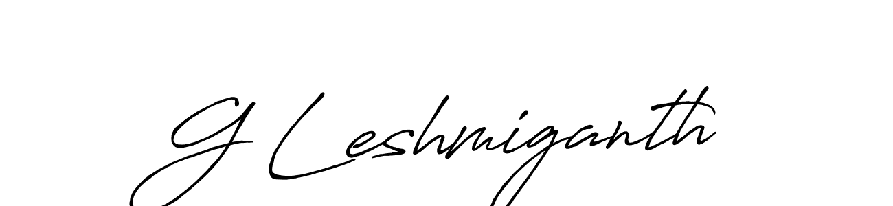 Also we have G Leshmiganth name is the best signature style. Create professional handwritten signature collection using Antro_Vectra_Bolder autograph style. G Leshmiganth signature style 7 images and pictures png