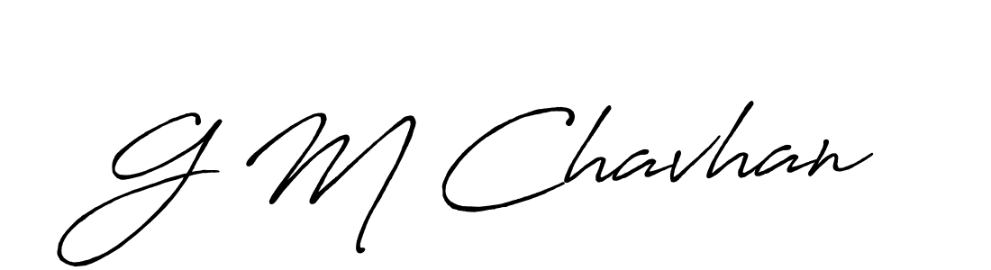 The best way (Antro_Vectra_Bolder) to make a short signature is to pick only two or three words in your name. The name G M Chavhan include a total of six letters. For converting this name. G M Chavhan signature style 7 images and pictures png