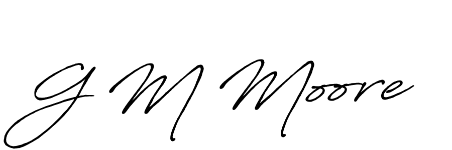 Also You can easily find your signature by using the search form. We will create G M Moore name handwritten signature images for you free of cost using Antro_Vectra_Bolder sign style. G M Moore signature style 7 images and pictures png