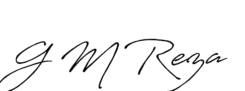 How to make G M Reza name signature. Use Antro_Vectra_Bolder style for creating short signs online. This is the latest handwritten sign. G M Reza signature style 7 images and pictures png