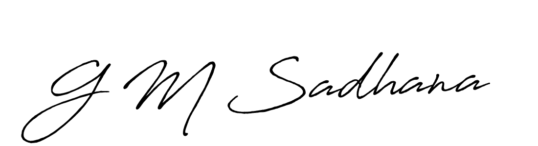 Similarly Antro_Vectra_Bolder is the best handwritten signature design. Signature creator online .You can use it as an online autograph creator for name G M Sadhana. G M Sadhana signature style 7 images and pictures png