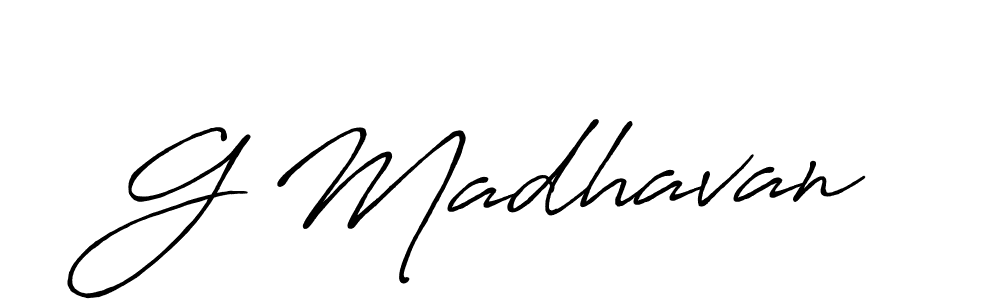 The best way (Antro_Vectra_Bolder) to make a short signature is to pick only two or three words in your name. The name G Madhavan include a total of six letters. For converting this name. G Madhavan signature style 7 images and pictures png