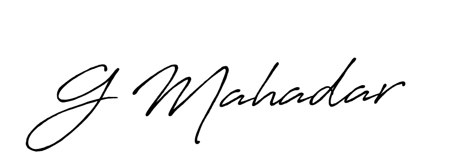 You should practise on your own different ways (Antro_Vectra_Bolder) to write your name (G Mahadar) in signature. don't let someone else do it for you. G Mahadar signature style 7 images and pictures png