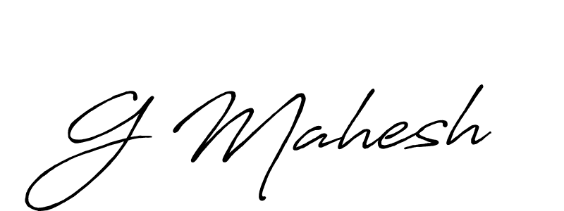 Make a beautiful signature design for name G Mahesh. With this signature (Antro_Vectra_Bolder) style, you can create a handwritten signature for free. G Mahesh signature style 7 images and pictures png